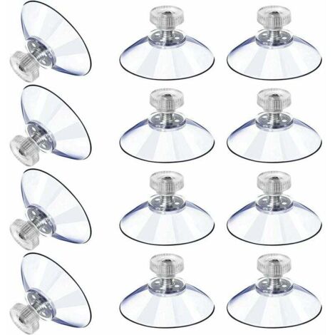 Ventose in plastica Trasparente Anti-collisione Ventosa Vite in gomma Dado in metallo Forte sostituzione ventosa in PVC trasparente con dado a vite 12 PZ