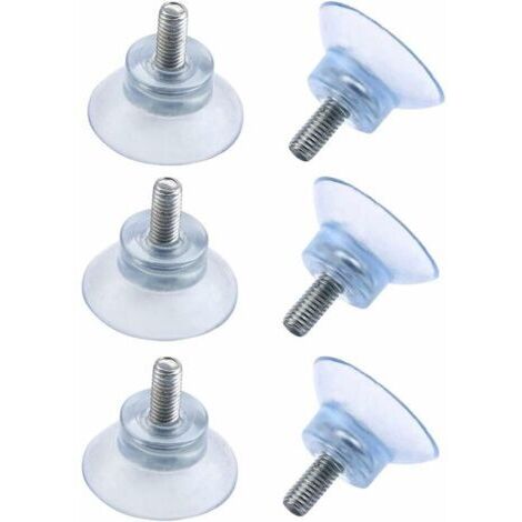 ventose in PVC trasparente antiurto per tavoli in vetro con viti (6x15 mm)