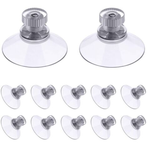 ventouse a visser, 12 Pièces 30mm Ventouses Transparentes avec Filetage, Extra Fortes PVC Plastique Suspension Rideau Isolant Ventouse pour Camping Car, Fenêtre, Salle de Bain, Van