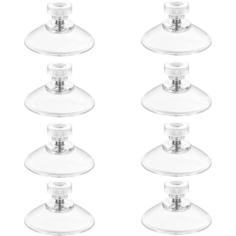 ventouse a visser, 8 Pièces 41mm Ventouses avec Filetage, Extra Fortes PVC Plastique Suspension Rideau Isolant Ventouse