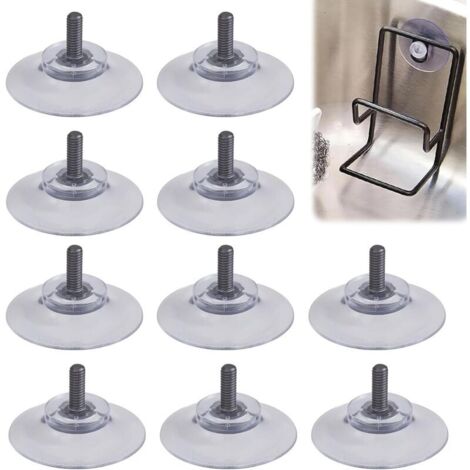 Ventouse a Visser, Ventouse Vitre, Ventouses Transparentes avec Filetage, Ventouses Pour Fenêtres, Ventouse en Plastique PVC, pour Camping Car, Fenêtre, Salle de Bain, Van,24 Pièces