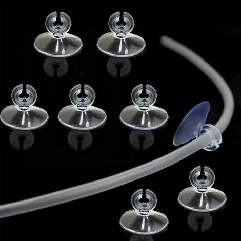 Ventouse Aquarium, 20 Pieces Ventouses Transparent pour Aquarium, Ventouses de Fixation Vitre pour Aquarium, Support Aquarium Tube pour Poissons Aquarium Ventouses Tuyau d'air(PVC)