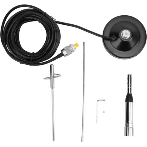 Ventouse d'antenne VHF UHF pour voiture, avec câble de 5m, Kit adaptateur SMA femelle, étanche, Plug and Play
