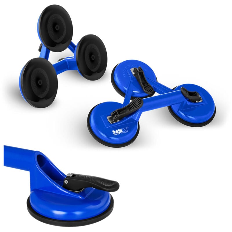 MSW - Support à ventouse pour verre mobile, triple capacité de charge jusqu'à 120 kg, 2 pcs.