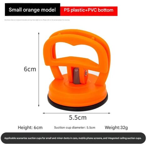 Ventouse débosselage carrosserie voiture outil réparation bosse sans trace extracteur dent porte auto multifonction puissant 60x50 mm 1 pièce Orange
