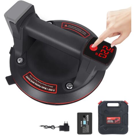 Ventouse électrique 8 pouces grand format écran LCD capacité 220 KG adaptée carrelage pierre métal et surfaces lisses