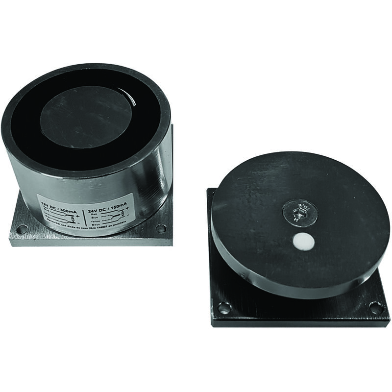 ventouse électromagnétique ronde - ip65 - 80 x 38 mm - 600 lbs - 12/24v dc - izyx emr80600