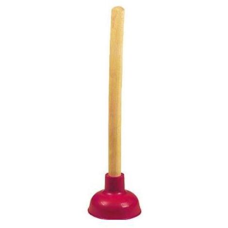 Ventouse en caoutchouc complète avec manche en bois - rouge diam 135 mm - Art N° 3102