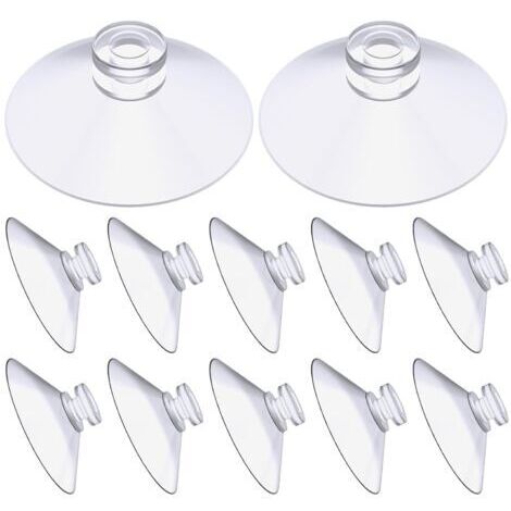 Ventouse Fixation 12 Pièces - Ventouse PVC Transparente Extra Fortes, 30mm pour Verre, Carrelage, Murales