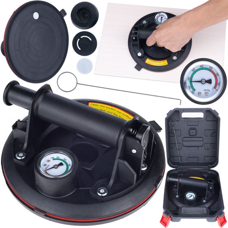 Ventosa manuale a depressione per trasferimento piastre con manometro