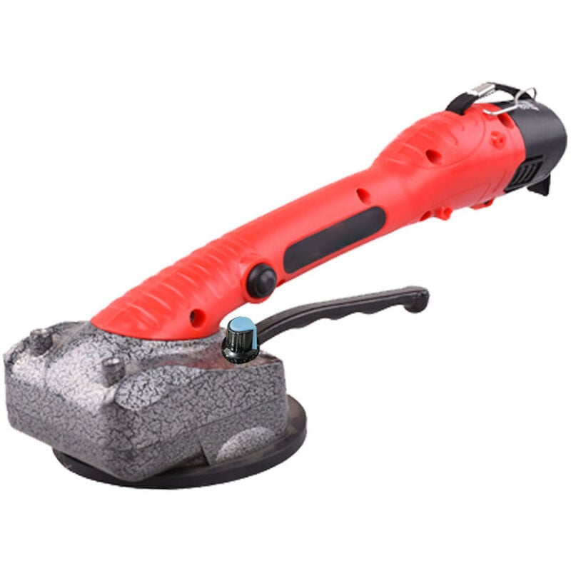 Ventouse pour carrelage Machine de nivellement automatique 2 batteries vibrateur électrique outils du carreleur 45KG max,Rouge