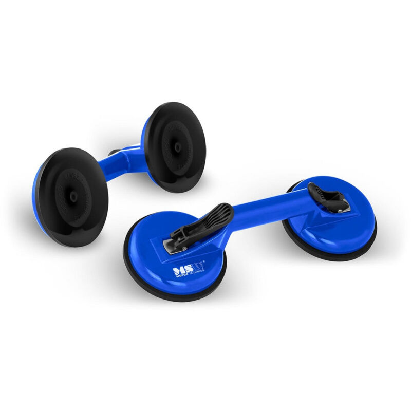 Ventouses de levage 100 kg doubles 2 unités aluminium bleu