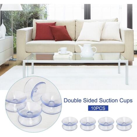 Ventouses double face compatibles avec dessus de table en verre, lot de 10 ventouses sans crochets pour miroir multifonctionnel double face en verre antidérapant