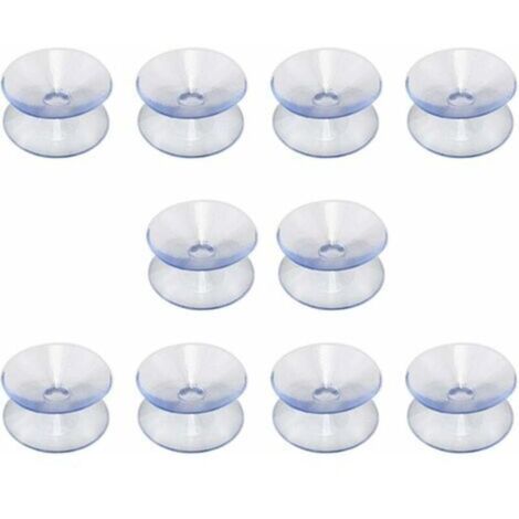 Ventouses double face compatibles avec plateau en verre 10 ventouses sans crochet pour miroir en verre antidérapant multifonctionnel double face (20mm)