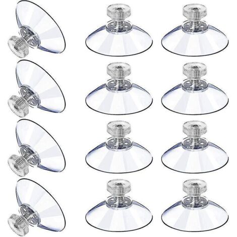 Ventouses en plastique transparent anti-collision, ventouses en caoutchouc avec écrou à vis, ventouses métalliques robustes, ventouses de rechange transparentes en PVC avec écrou à vis (lot de 20).