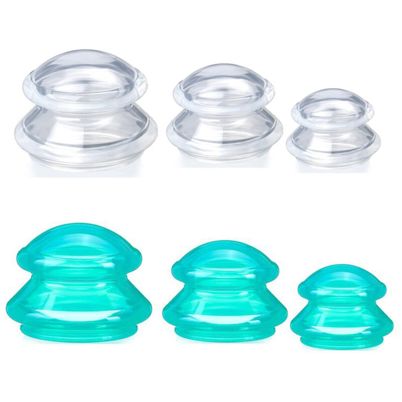 Ventouses en Silicone, Contient 6 Cuppers (Vert + Blanc),Il Convient à la Plupart des Parties du Corps, Peuvent Favoriser la Circulation Sanguine et