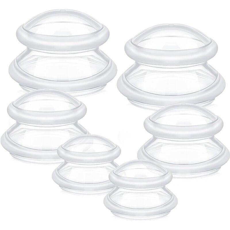 Ventouses en Silicone, Contient 6 Cuppers,Il Convient à la Plupart des Parties du Corps, Peuvent Favoriser la Circulation Sanguine et le Métabolisme