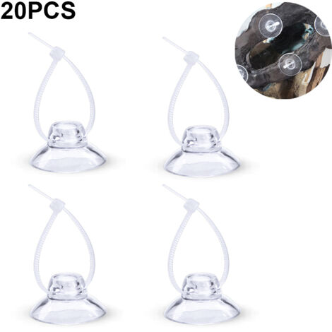 Ventouses pour aquarium - Lot de 20 ventouses pour aquarium