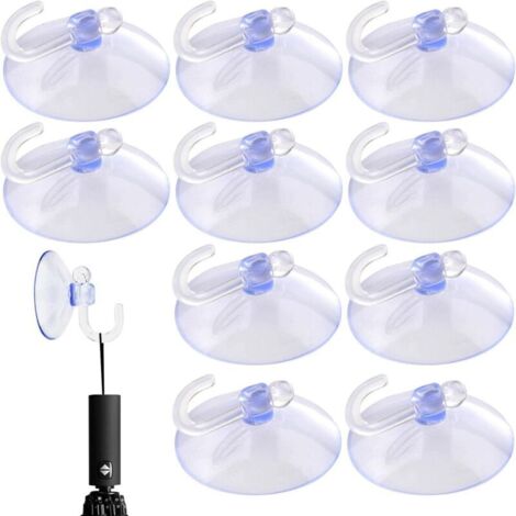 Ventouses Robustes - Mini Crochets à Ventouse Transparents pour Cuisine Bain,Crochet portatif Pratique léger pour Les miroirs en Verre Murs Bains Cuisine