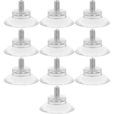 ventouses transparentes en PVC avec vis M6 x 13 mm diam tre
