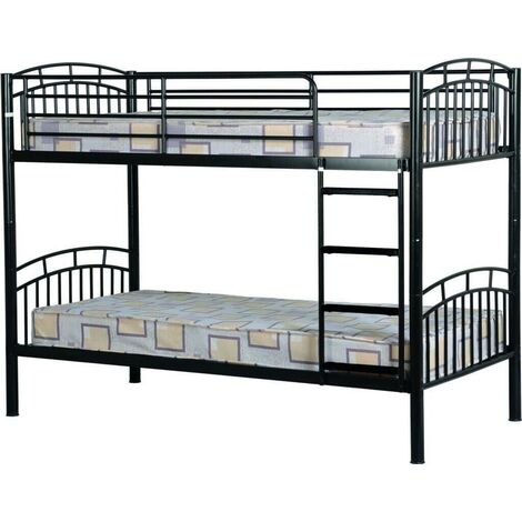 Ventura 3 Feet Bunk Bed - L101 x W201 x H154 cm - Black