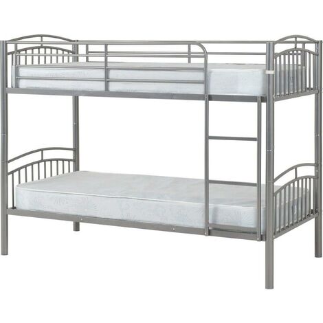 Ventura 3 Feet Bunk Bed - L101 x W201 x H154 cm - Silver