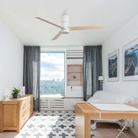 ventyly HYBRID Deckenventilator mit Licht weiß/Esche IOT