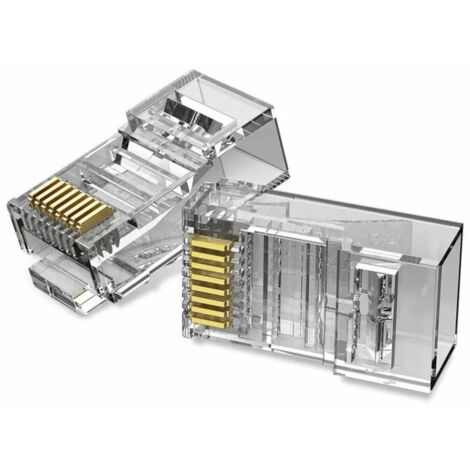 Venzione Connettore a spina  Rj45  Utp  Cavo De Rete  Cat6  Categoria 6  Pacchetto De 50 Pz.