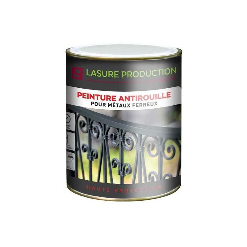 Lasure Production - peinture ANTIROUILLE-Gris Anthracite ral 7016--Bidon de 2,5 l