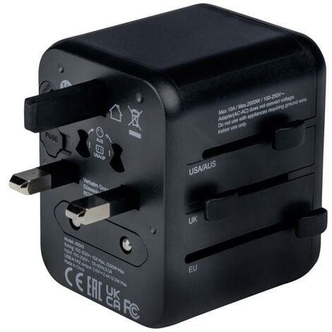 Dual-Power, presa corrente tripla con USB, 12/24V