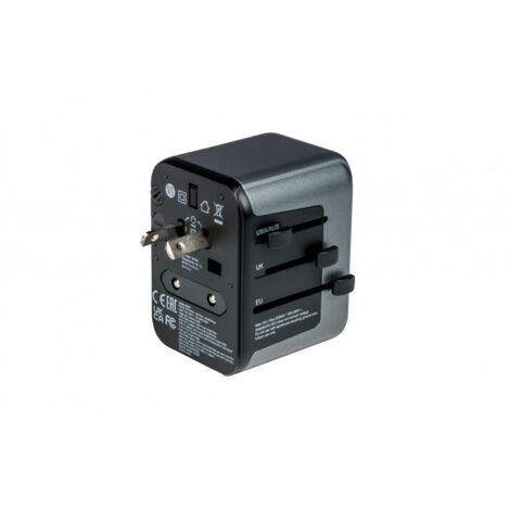Verbatim 49545 adattatore da viaggio nero USB doppio