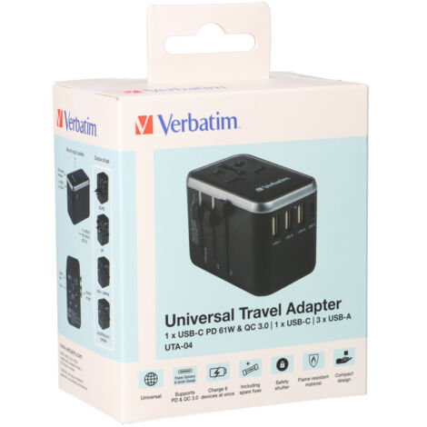 Verbatim 49546 Adapter de elektrischer Stecker Universal