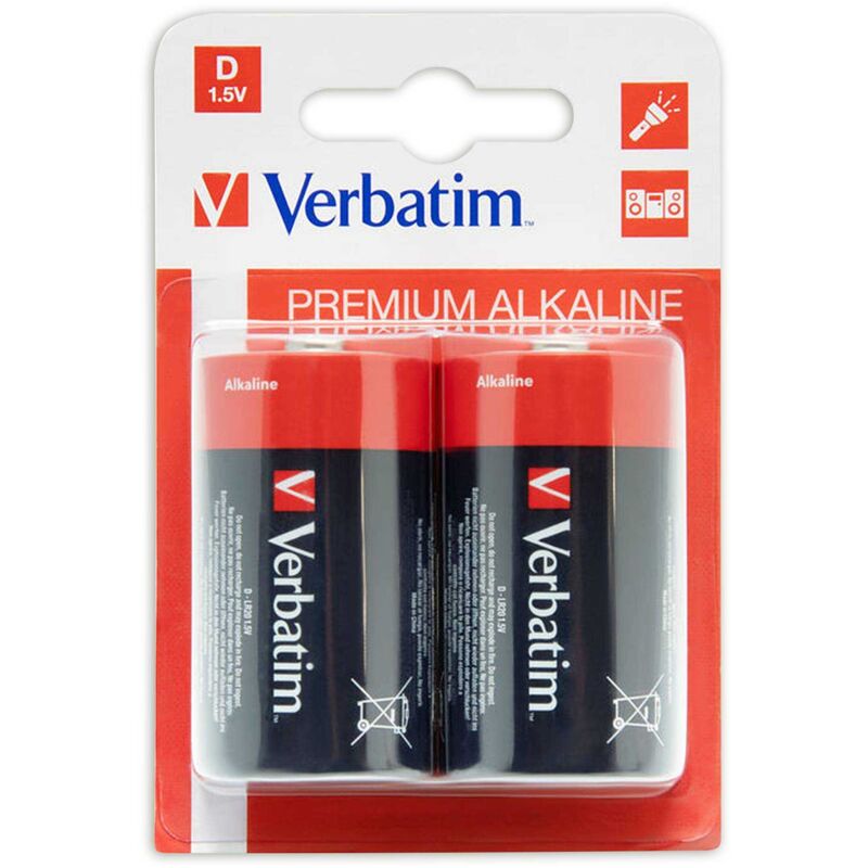 Verbatim - 1x2 Alkaline Batterie Mono d lr 20 49923