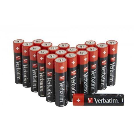 VERBATIM Batterie alcaline Premium AA I 1,5V I AA-LR6 Mignon I Batterie Mignon AA I Batterie per MP3, fotocamera, telecomando, rasoio e molto altro I Batteria alcalina Premium I 20 pezzi.