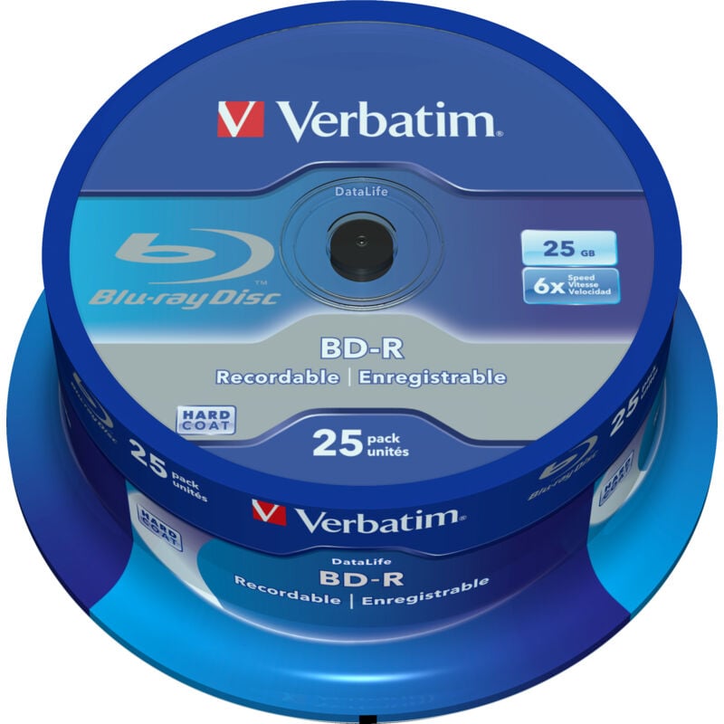 Bd-r 25GB/1-6x Cakebox (25 Disc) - Verbatim
