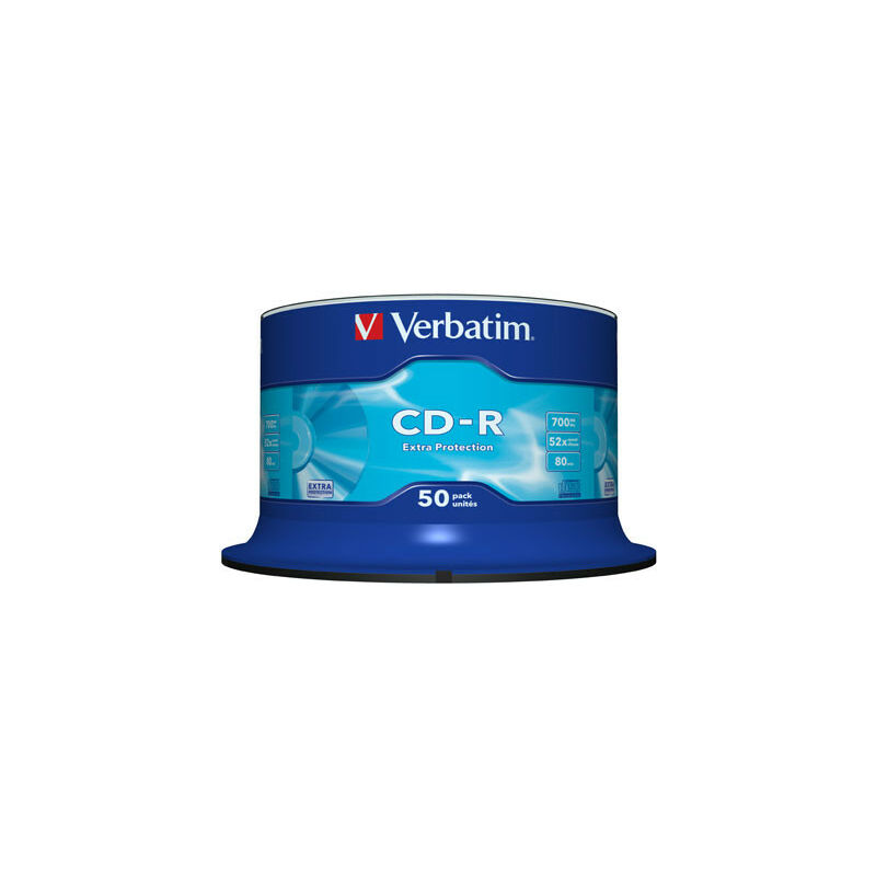 Verbatim - cd-r 52x certifié, 50 pièces en cake box (43351)