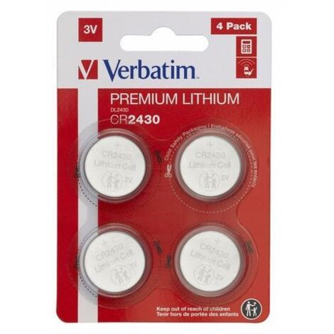 Verbatim CR2430 Batterie (4 Stück in Blisterverpackung)