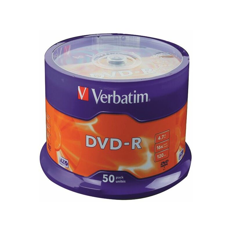 Verbatim DVD-R 16x Pk50 43548 - VM43548