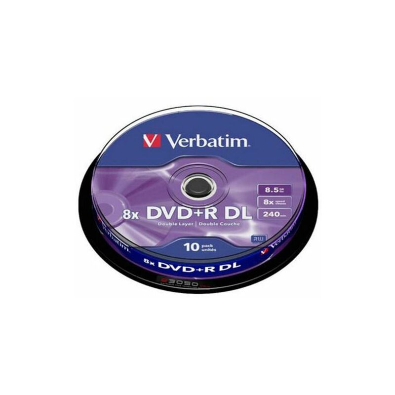 Verbatim DVD+R 8X Dbl Lyr NonPrint 43666 - VM36676