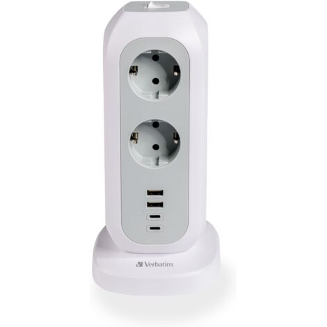 Verbatim EUPT-01 EU Power Tower Steckdosenleiste 11xAC 2xUSB 2xUSB-C