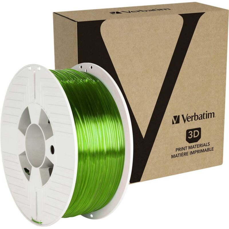 Filament Verbatim 55057 petg 1.75 mm 1 kg vert (transparent) 1 pc(s)