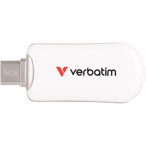 Verbatim Plectra USB Stick mit Type-C Anschluss – praktischer Datenstick für jede Anwendung Weiß 64 GB