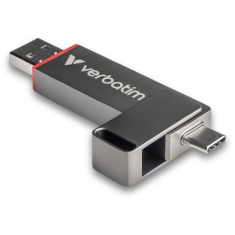 Verbatim USB 3.2 Stick 1TB, Dual, QuickStick - Typ-A-C, (R) 550MB/s, (W) 500MB/s, Retail-Blister (32043)