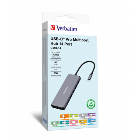 VERBATIM USB-C Pro Multiport Hub CMH-14