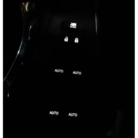 Verbesserte elektrische Fensterheberschalter mit LED-Beleuchtung an allen vier Türen der Toyota Highlander Modelle der Baujahre 2009-2014.
