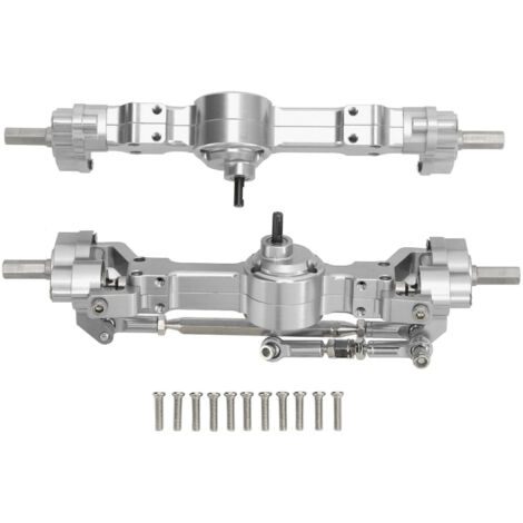 Verbesserte Vorder- und Hinterachsen aus Aluminiumlegierung für MN 90 99S – 4-Rad-RC-Teile Silber