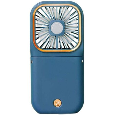 Verbesserter Handventilator, kleiner persönlicher Ventilator, wiederaufladbarer tragbarer Kopfventilator mit 3 Geschwindigkeiten, Mini-USB, leistungsstarker Außenventilator, kleiner leiser Schreibtisc