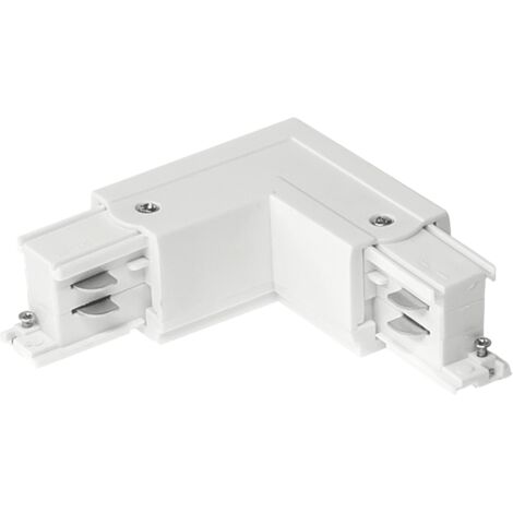 Verbinder für Lichtschienen ECKE RECHTS WEISS DREIPHASIG