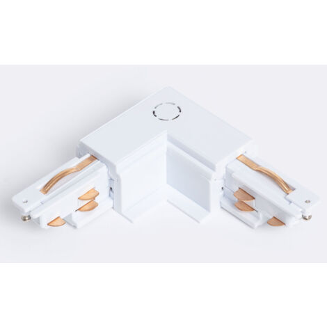 Verbinder 'Left Side' Typ L für 3-Phasenstromschiene DALI Track Einbau Aluminium Weiß