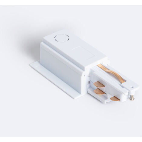 Verbinder 'Right Side' zum Netzanschluss für 3-Phasenstromschiene DALI Track Einbau Aluminium Weiß